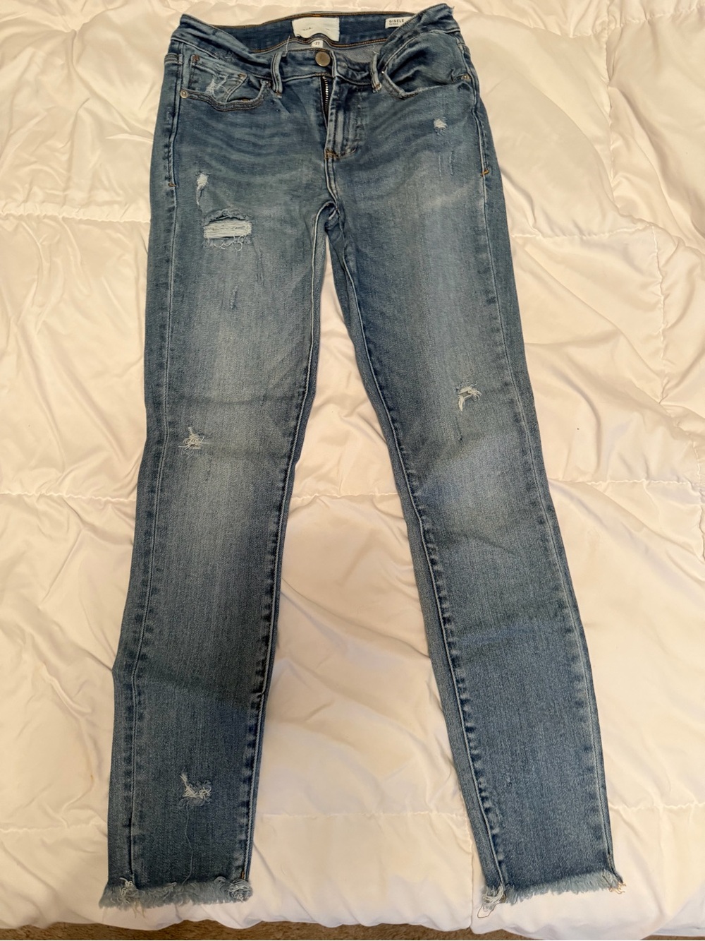 Dear John Light Blue Distressed Skinny Jeans